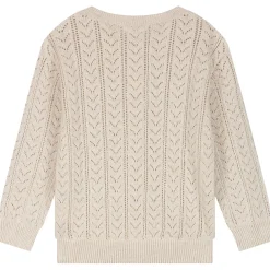 Sweet Petit peuter vest Hope lange mouwen effen beige