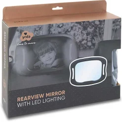Yrda autospiegel met ledverlichting Black