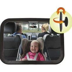 Yrda Autospiegel verstelbaar achterbank Black
