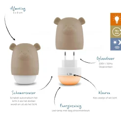 Zazu Benny Nachtlampje bruin