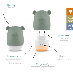 Zazu Benny Nachtlampje groen