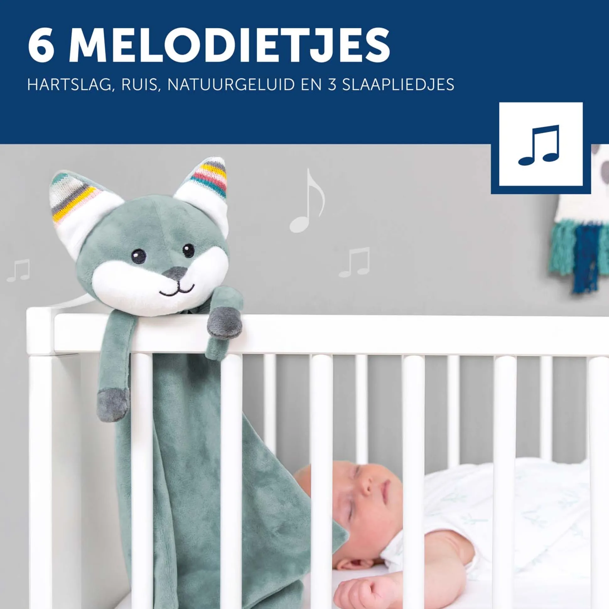 Zazu Knuffeldoekje Comforter Felix the Fox groen