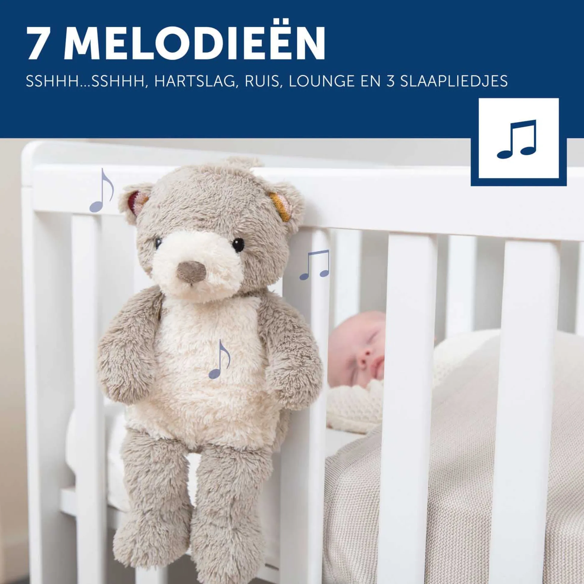 Zazu slaapknuffel bruno de beer grijs