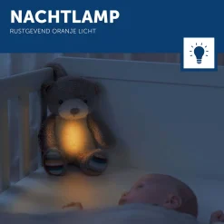 Zazu slaapknuffel bruno de beer grijs