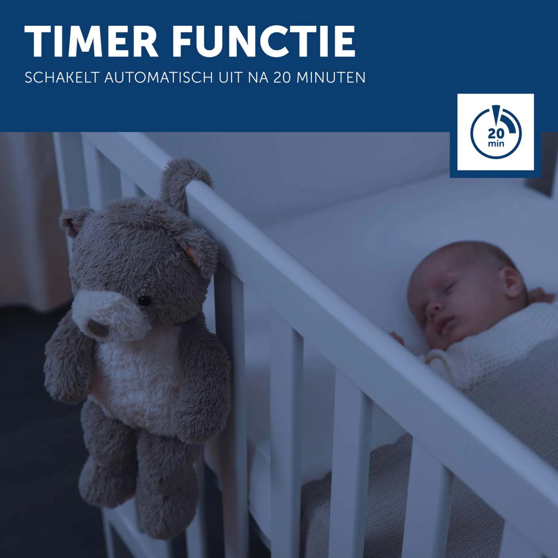 Zazu slaapknuffel bruno de beer grijs