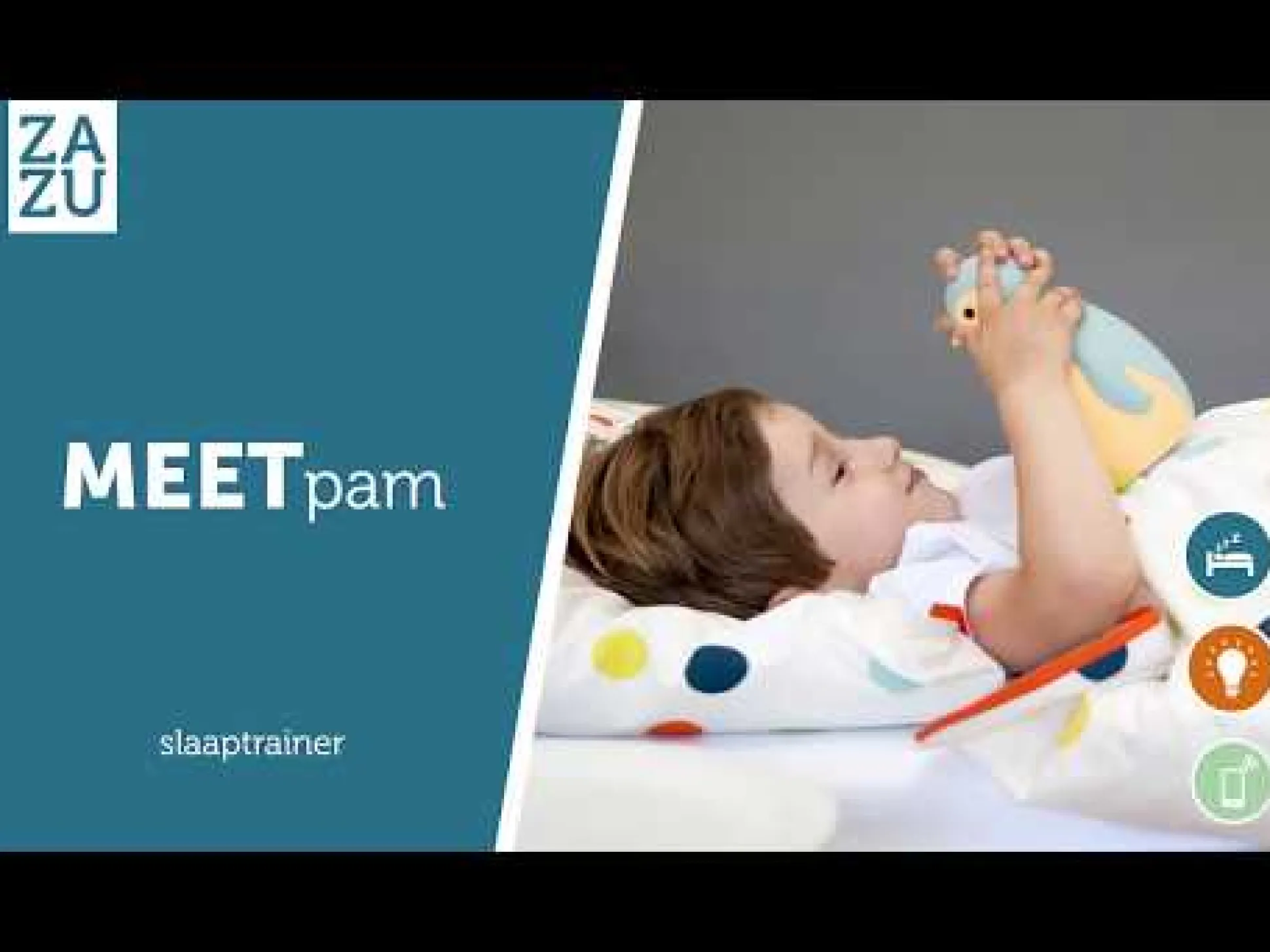 Zazu slaaptrainer nachtlamp met muziek Pam grijs grijs