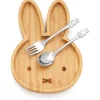 Zilverstad bamboebord en 2-delig bestek Nijntje Silver