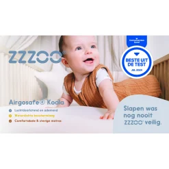 Zzzoo airgosafe Koala ledikantmatras incl topper - 60x120cm